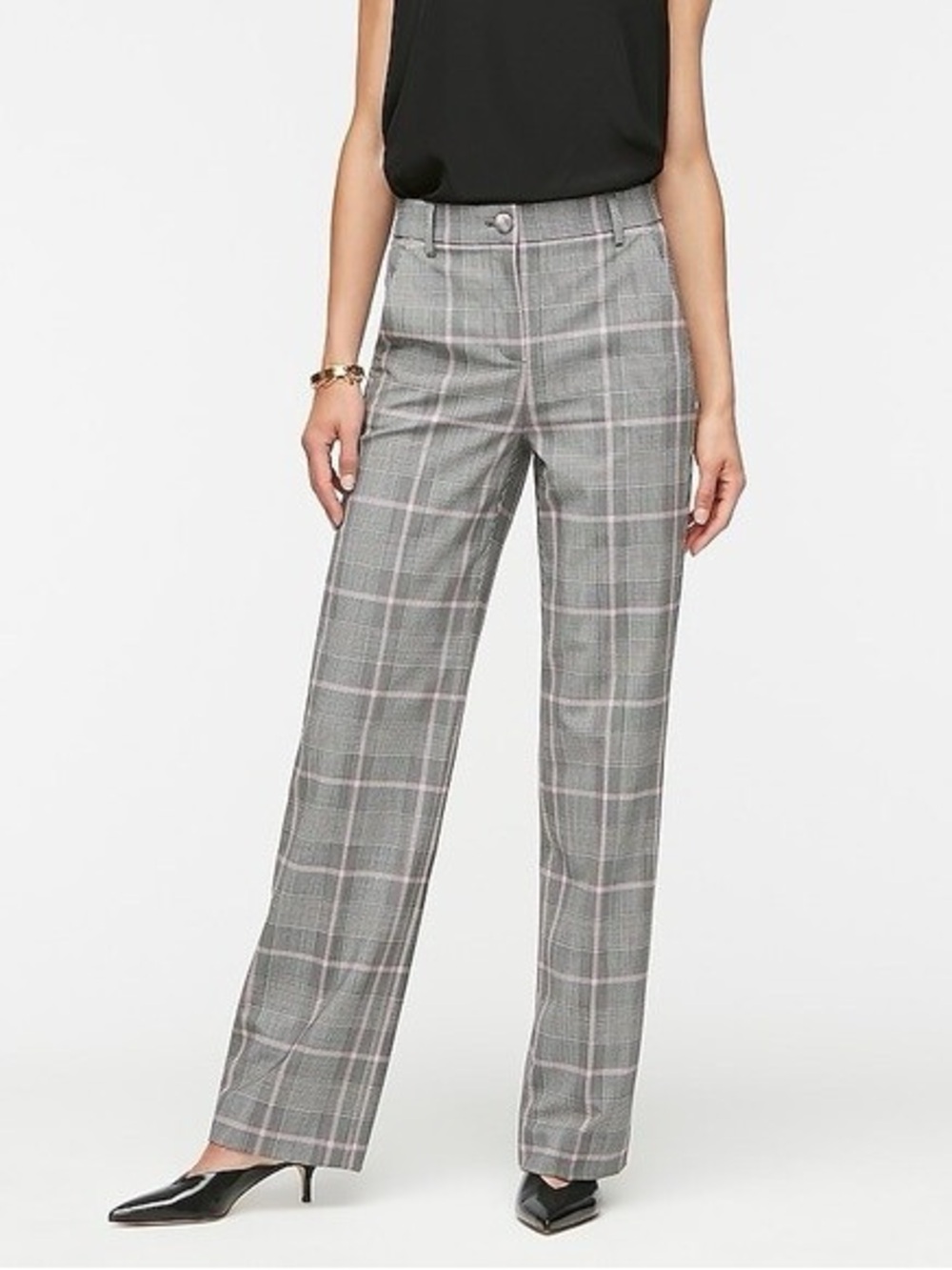 NWT J. Crew Plaid Peyton Everyday Wool 
Trousers